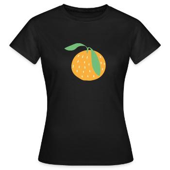 orange - T-shirt Femme - noir - Devant - AI Model Female 172 dark (172cm)