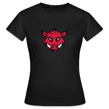 Wildschwein Gesicht 3c - Frauen T-Shirt - Schwarz - Vorne - AI Model Female 172 dark (172cm)