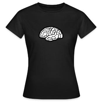 Brain - Women's T-Shirt - black - Front - AI Model Female 172 dark (172cm)