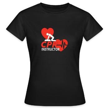CPR INSTRUCTOR - Frauen T-Shirt - Schwarz - Vorne - AI Model Female 172 dark (172cm)