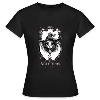 Witch of the Moon oracle card - Women's T-Shirt - black - Front - AI Model Female 172 dark (172cm)