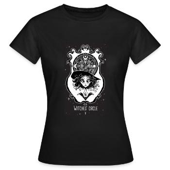 Witches circle oracle card - Women's T-Shirt - black - Front - AI Model Female 172 dark (172cm)