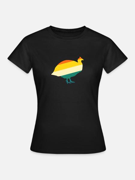 Hühner Hahn Perlhuhn - Frauen T-Shirt - Schwarz