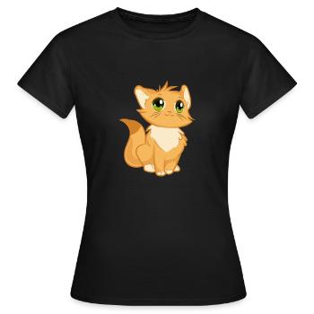 kitten - Women's T-Shirt - black - Front - AI Model Female 172 dark (172cm)