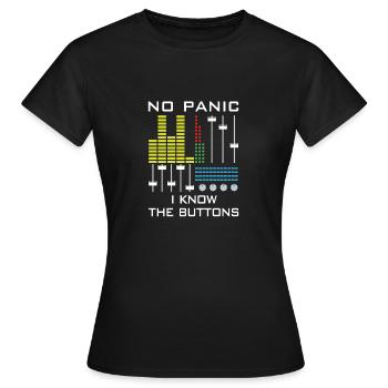 Deejay DJ Knob Mixer Mixer Turntable Buttons - Women's T-Shirt - black - Front - AI Model Female 172 dark (172cm)