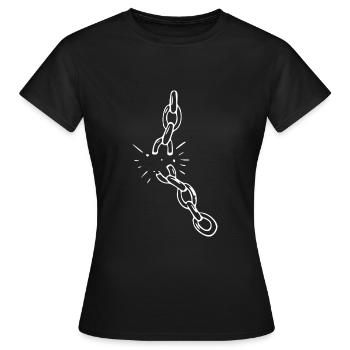Kette brechen Sprengen Freiheit Leben - Frauen T-Shirt - Schwarz - Vorne - AI Model Female 172 dark (172cm)