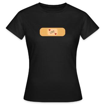 Liebe heilt alle Wunden, Love heals - Frauen T-Shirt - Schwarz - Vorne - AI Model Female 172 dark (172cm)
