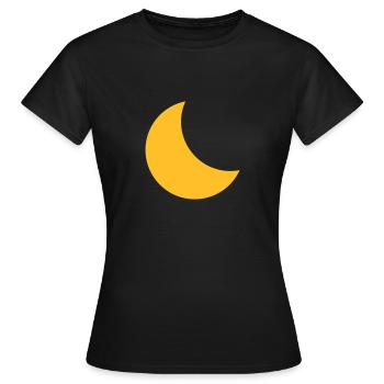 Mond - Frauen T-Shirt - Schwarz - Vorne - AI Model Female 172 dark (172cm)