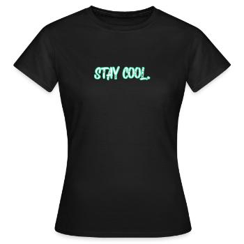 Restez au frais - T-shirt Femme - noir - Devant - AI Model Female 172 dark (172cm)