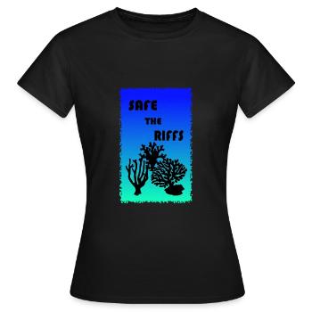 Safe the riffs - Frauen T-Shirt - Schwarz - Vorne - AI Model Female 172 dark (172cm)
