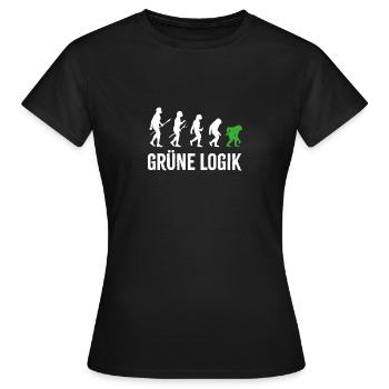Grüne Logik - Frauen T-Shirt - Schwarz - Vorne - AI Model Female 172 dark (172cm)