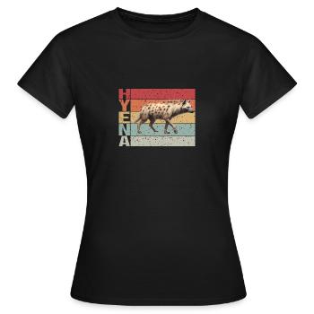 Hyène Style rétro - T-shirt Femme - noir - Devant - AI Model Female 172 dark (172cm)