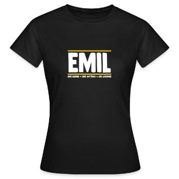 Emil - T-shirt Femme - noir - Devant - AI Model Female 172 dark (172cm)