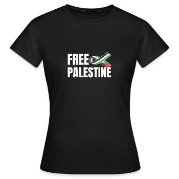 Free Palestine Palestine Paix - T-shirt Femme - noir - Devant - AI Model Female 172 dark (172cm)