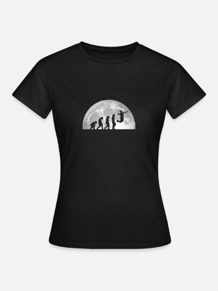 Federball Evolution Badminton - Frauen T-Shirt - Schwarz