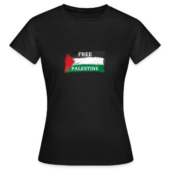 Free Palestine Palestine Paix Liberté Masque - T-shirt Femme - noir - Devant - AI Model Female 172 dark (172cm)
