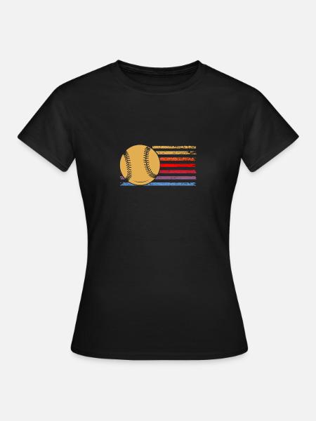 Baseballspieler Baseball - Frauen T-Shirt - Schwarz