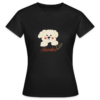 Adorable - T-shirt Femme - noir - Devant - AI Model Female 172 dark (172cm)