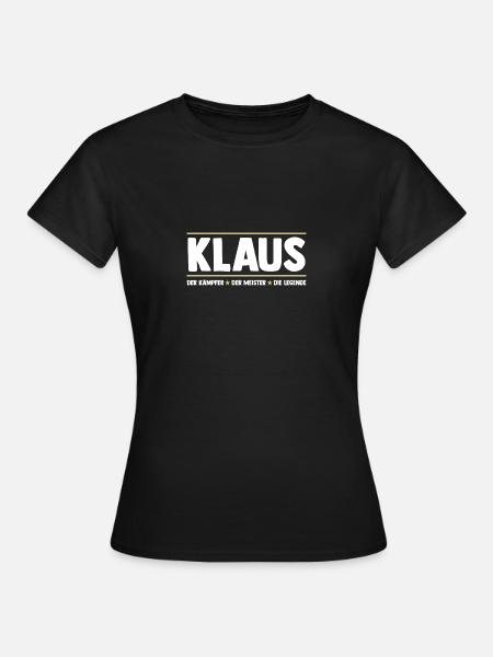 Klaus - Frauen T-Shirt - Schwarz