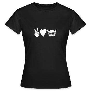Büffel Rind Ochsen - Frauen T-Shirt - Schwarz - Vorne - AI Model Female 172 dark (172cm)