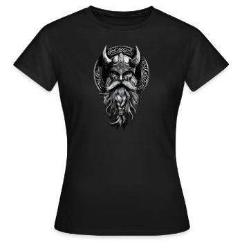 Wotan Odin Allfather Germanic Vikings God God God - Women's T-Shirt - black - Front - AI Model Female 172 dark (172cm)