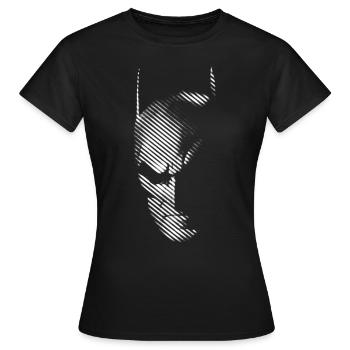 Batman Maske black & white - Frauen T-Shirt - Schwarz - Vorne - AI Model Female 172 dark (172cm)