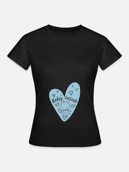 BABY INSIDE SCHWANGERSCHAFT SCHWANGER - Frauen T-Shirt - Schwarz