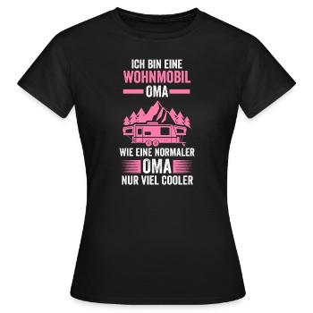 Camper Camping Wohnmobil Geschenk - Frauen T-Shirt - Schwarz - Vorne - AI Model Female 172 dark (172cm)