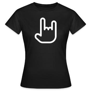 Hand - Women's T-Shirt - black - Front - AI Model Female 172 dark (172cm)