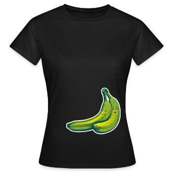 BANANA LOVE - Women's T-Shirt - black - Front - AI Model Female 172 dark (172cm)