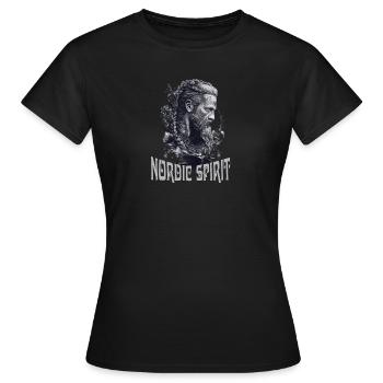 nordique - Viking Viking Vikings Norseman - T-shirt Femme - noir - Devant - AI Model Female 172 dark (172cm)