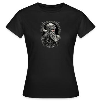 Odin 2 Wotan Allfather Viking Vikings Viking - T-shirt Femme - noir - Devant - AI Model Female 172 dark (172cm)