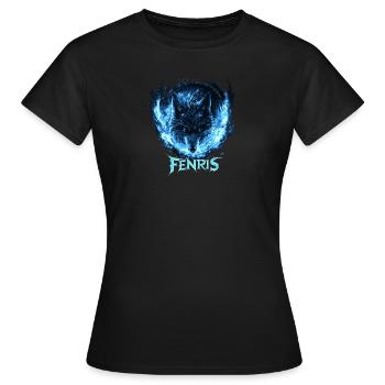 Fenris Wolf Odin Wotan Viking Vikings Wikinger - Women's T-Shirt - black - Front - AI Model Female 172 dark (172cm)