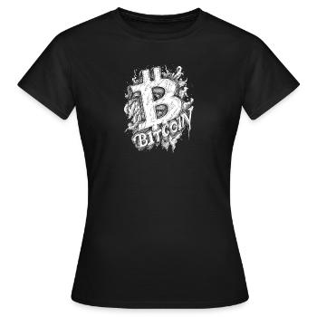 Bitcoin BTC Crypto - Frauen T-Shirt - Schwarz - Vorne - AI Model Female 172 dark (172cm)