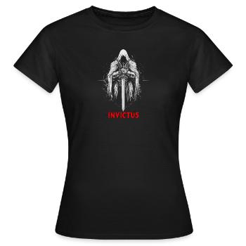 Knight Templar Crusader King Invictus Spirit - Women's T-Shirt - black - Front - AI Model Female 172 dark (172cm)