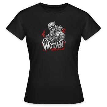 Wotan Germans Germans Odin Valhalla - Women's T-Shirt - black - Front - AI Model Female 172 dark (172cm)