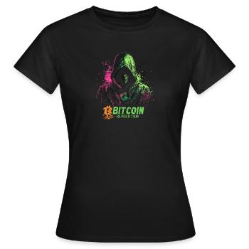 Bitcoin Revolution BTC Crypto Krypto Bullrun - Women's T-Shirt - black - Front - AI Model Female 172 dark (172cm)