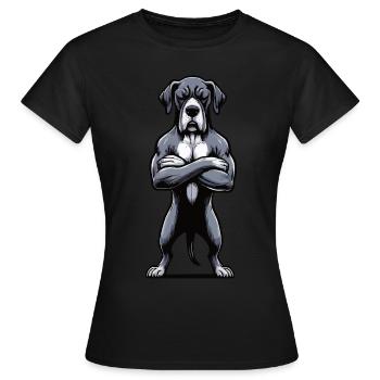 Great Dane Great Dane Owner Great Dane Fan - Women's T-Shirt - black - Front - AI Model Female 172 dark (172cm)