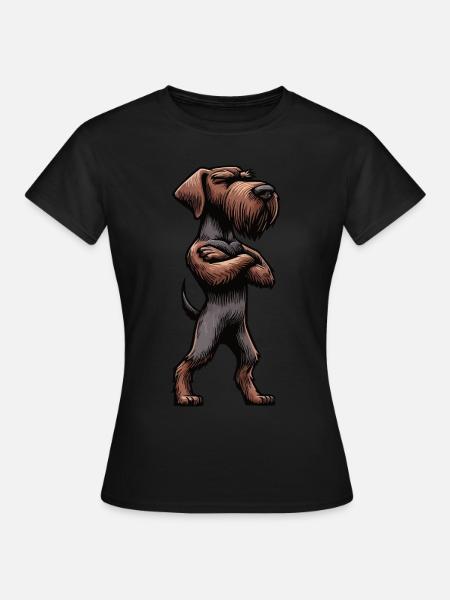 Deutsch Drahthaar Deutsch-Drahthaar Besitzer - Frauen T-Shirt - Schwarz