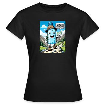 Hydration is a Uphill Battle - Frauen T-Shirt - Schwarz - Vorne - AI Model Female 172 dark (172cm)