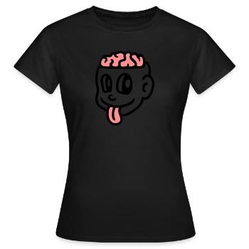 Crazy boy - cerveau - T-shirt Femme - noir - Devant - AI Model Female 172 dark (172cm)