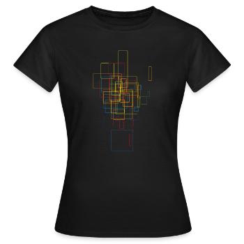 Sci-Fi Muster / abstrakt - Frauen T-Shirt - Schwarz - Vorne - AI Model Female 172 dark (172cm)