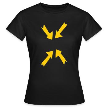focus yellow - Women's T-Shirt - black - Front - AI Model Female 172 dark (172cm)