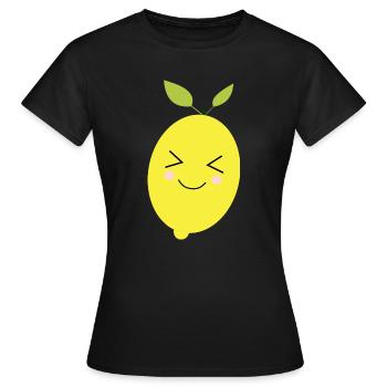 Citron, Citron vert, Citron vert, Fruits, Fruits, Végétalien - T-shirt Femme - noir - Devant - AI Model Female 172 dark (172cm)