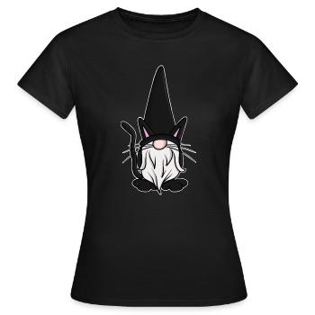 Chats Gnomes Gnomes - T-shirt Femme - noir - Devant - AI Model Female 172 dark (172cm)