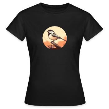 Mésange - T-shirt Femme - noir - Devant - AI Model Female 172 dark (172cm)