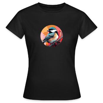 Mésange - T-shirt Femme - noir - Devant - AI Model Female 172 dark (172cm)