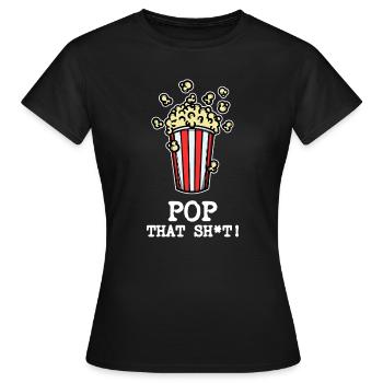 Popcorn Déclaration Regarder Film Films Cinéma Cinéma - T-shirt Femme - noir - Devant - AI Model Female 172 dark (172cm)