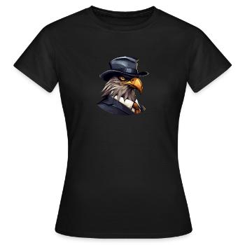Falke Mafia - Frauen T-Shirt - Schwarz - Vorne - AI Model Female 172 dark (172cm)