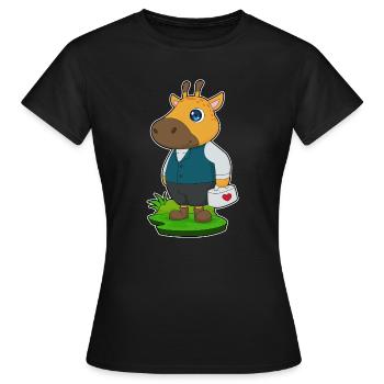 Trousse de premiers soins Giraffe Doctor - T-shirt Femme - noir - Devant - AI Model Female 172 dark (172cm)